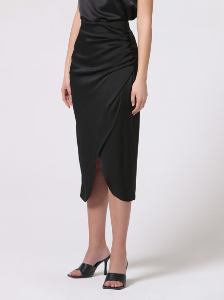 Crossed wrap midi skirt - 5