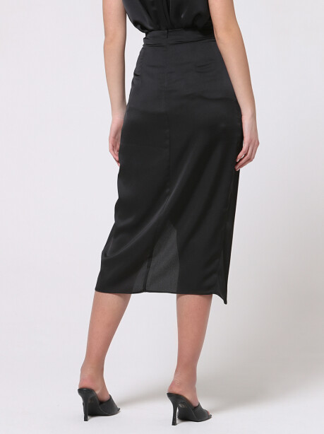 Crossed wrap midi skirt - 6