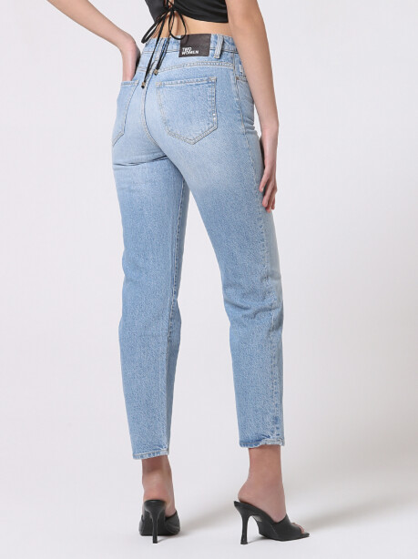 Jeans regular a vita alta - 4
