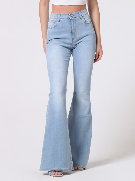 Jeans flare a vita alta - 3