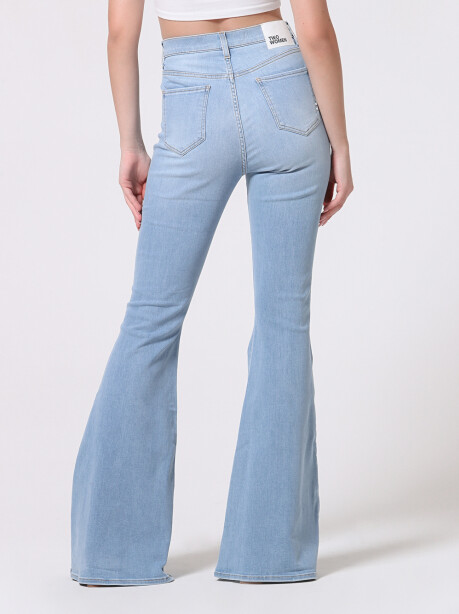 Jeans flare a vita alta - 4