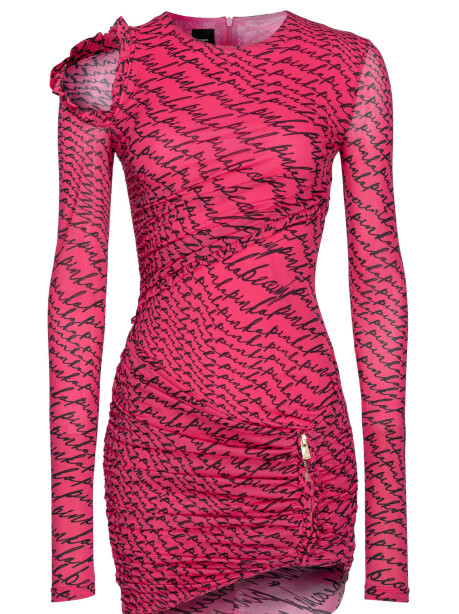 Mini dress stampa logo fluido - 1
