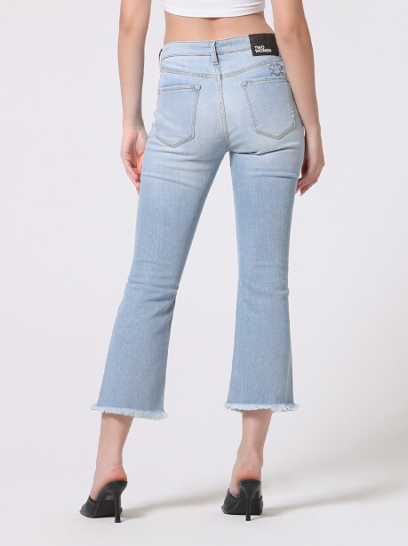 Jeans flare a vita alta - 6