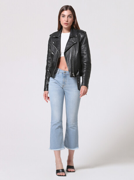 Jeans flare a vita alta - 4