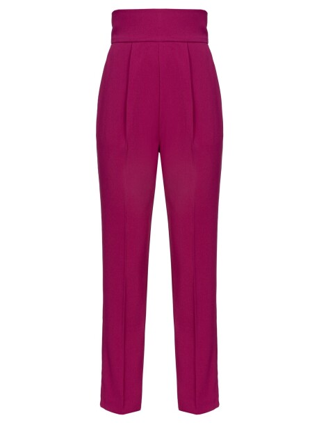 Pantaloni a vita alta in crêpe stretch - 1