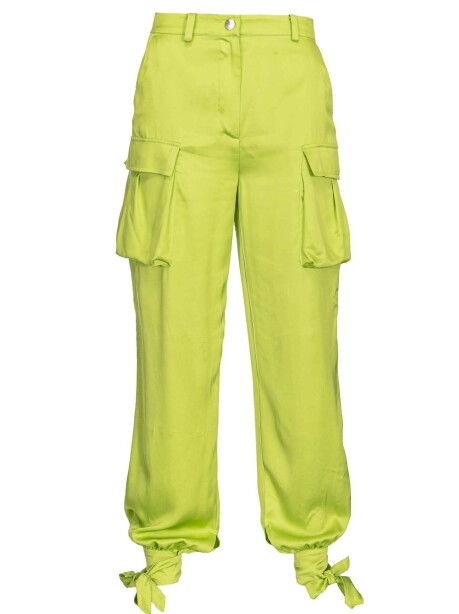 Pantaloni cargo in raso martellato - 1