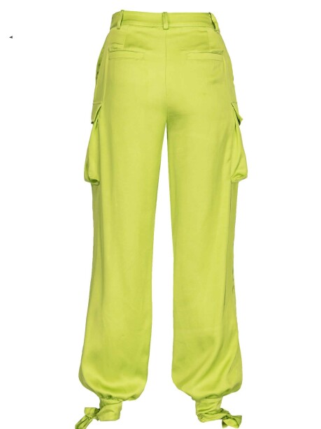 Pantaloni cargo in raso martellato - 2