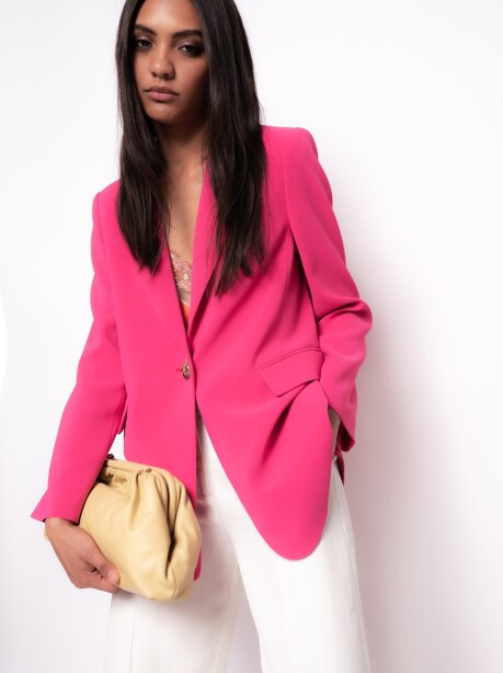 Blazer monopetto in crêpe  stretch - 4