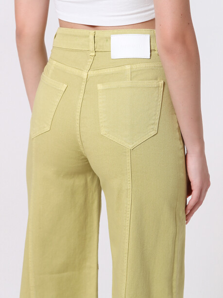 Jeans wide leg a campana lime - 2