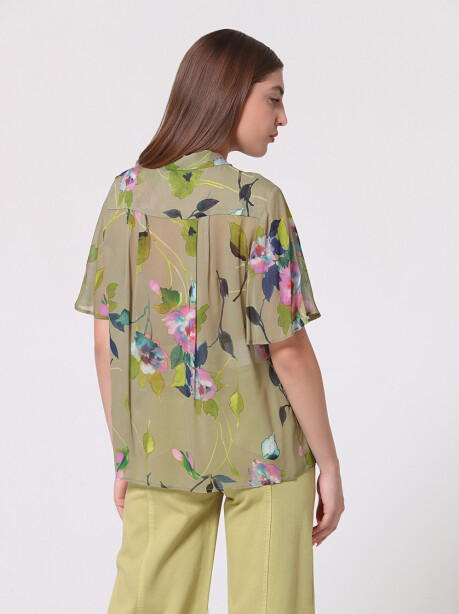 Blusa stampa floreale - 5