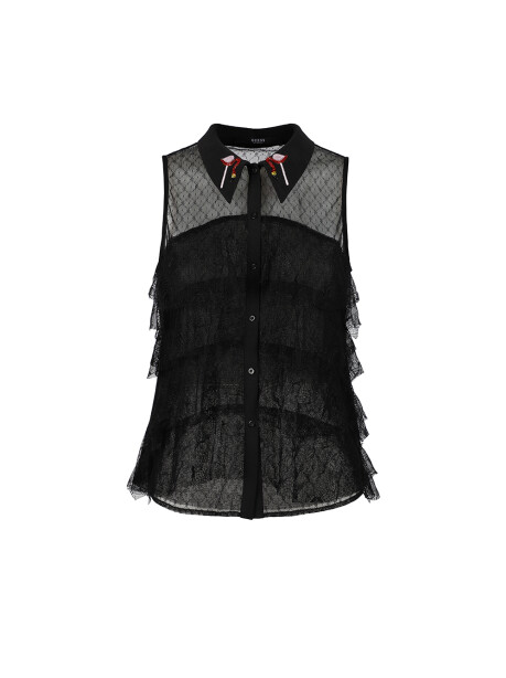 Sleeveless lace shirt - 1