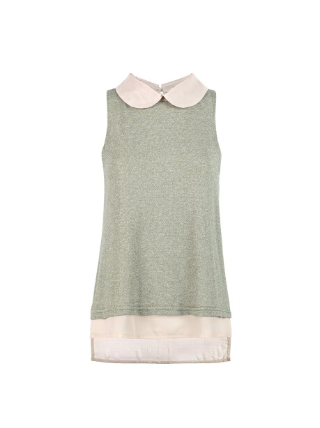 Sleeveless with shirt collar - 1