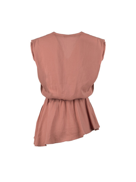 Blusa incrociata con cintura - 2