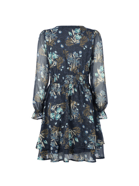 Printed V-neck dress - 2