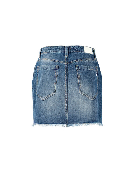 Minigonna di jeans con zip laterali - 2