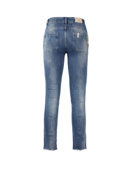 Jeans with floral lace application - 3