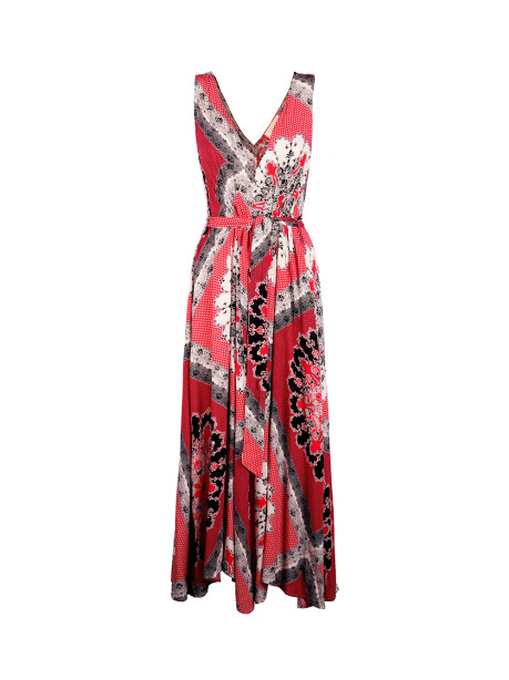 Long patterned dress - 1