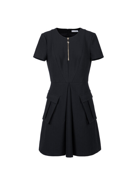 Half-sleeved dress with zip - 1