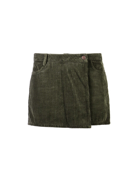 Shorts di velluto effetto minigonna - 1