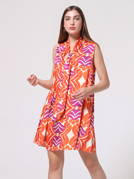 Sleeveless printed dress - 4