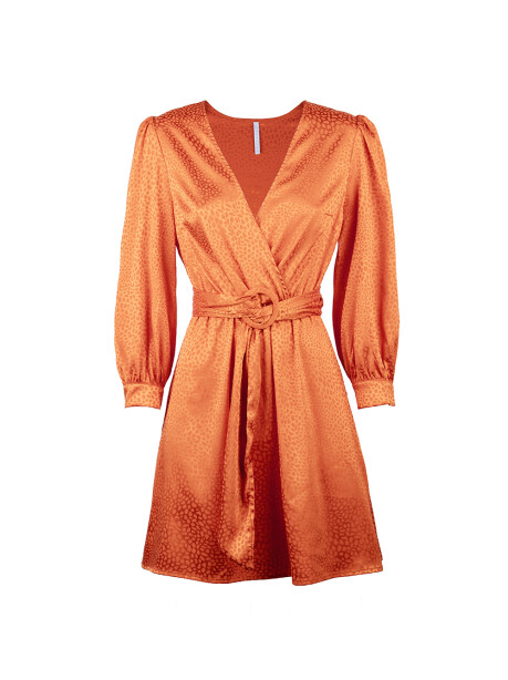 Cross-over V-neck dress - 1