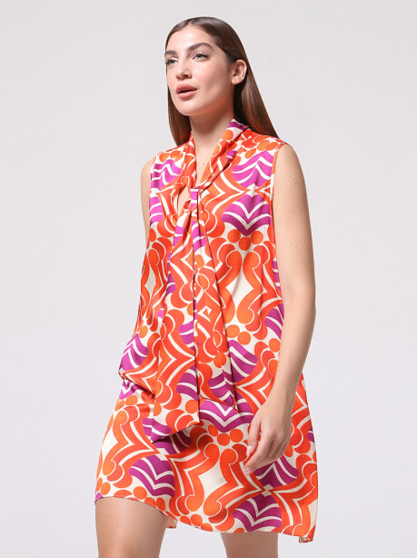 Sleeveless printed dress - 5