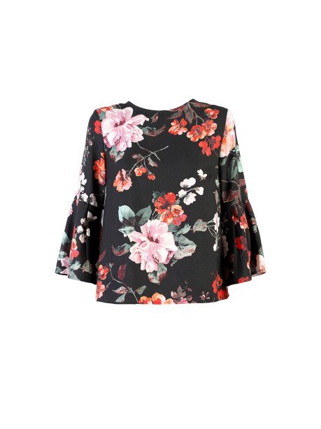 Blusa stampa floreale - 1
