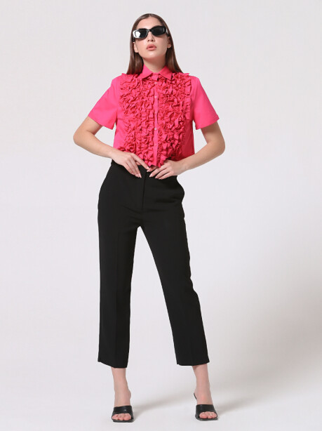 Short-sleeved crop shirt - 3