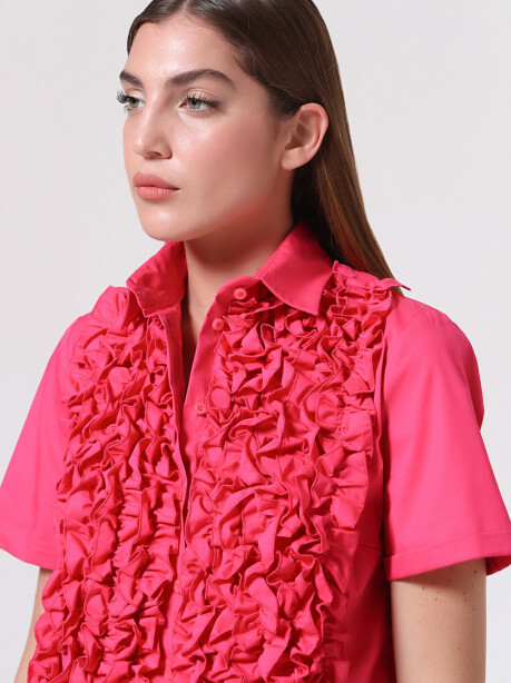 Short-sleeved crop shirt - 4