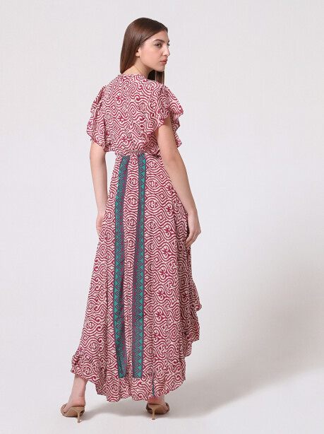 Long dress with short puff sleeves - 3