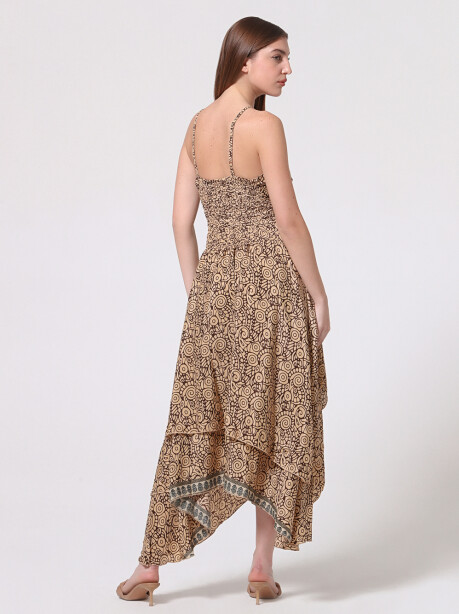 Long dress handmade in soft Indian silk - 4