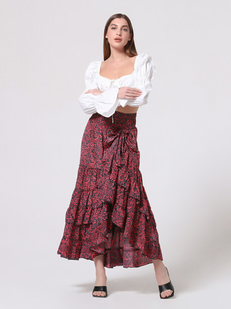 Long skirt handmade in indian silk - 3