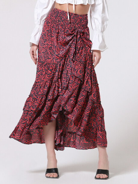 Long skirt handmade in indian silk - 5