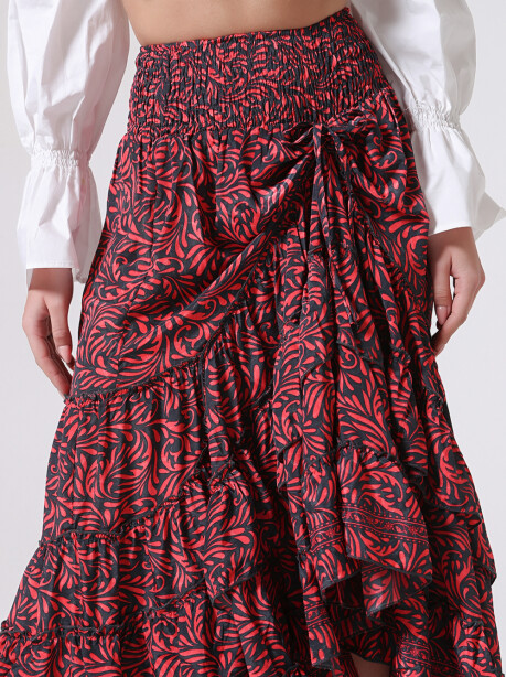 Long skirt handmade in indian silk - 6