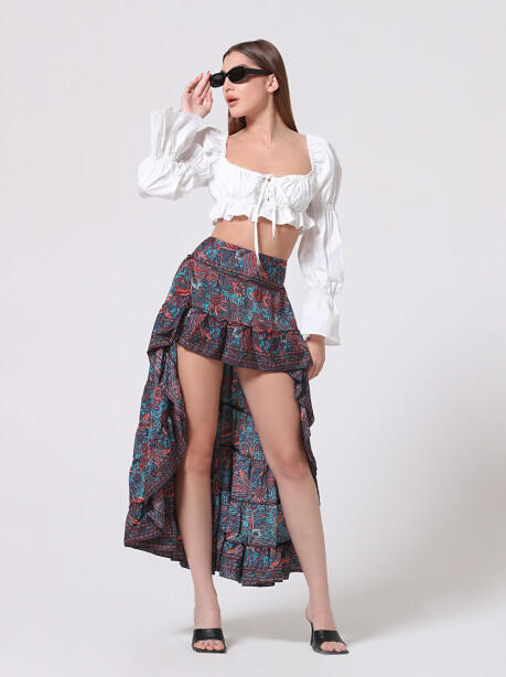 Floral patterned skirt - 6