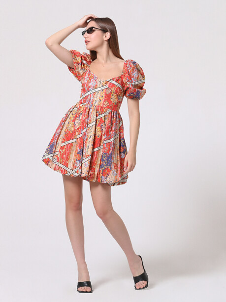 Printed patterned dress - 3