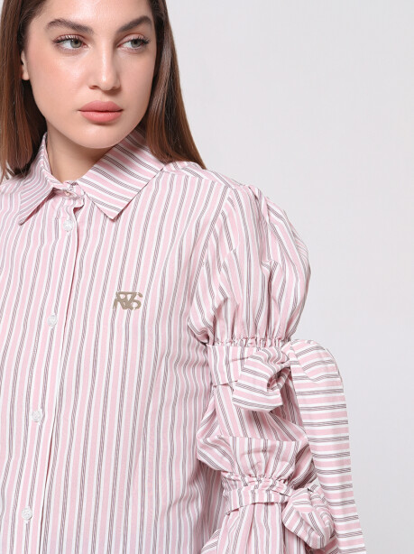 Camicia a righe con nastri - 6