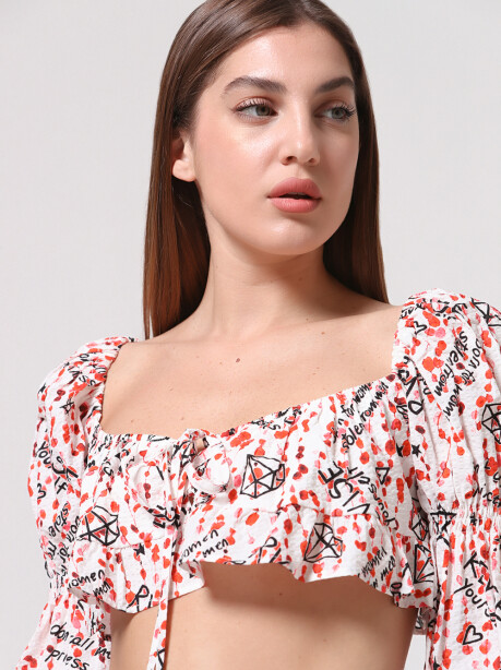Crop top a maniche lunghe - 2