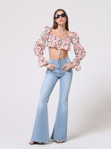 Crop top a maniche lunghe - 3