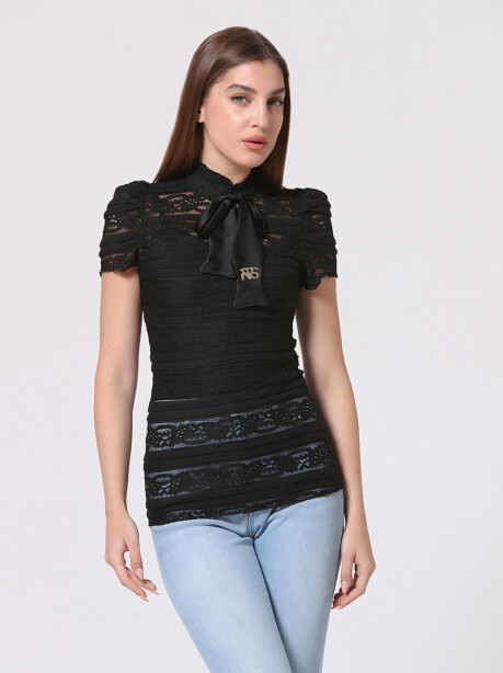 T-shirt in pizzo - 5