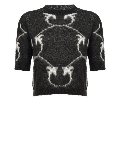 Maglia corta jacquard monogram - 1