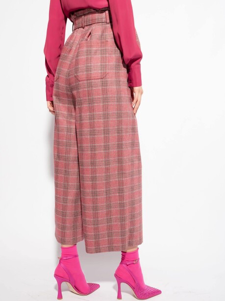 Prince of Wales check flannel trousers - 2