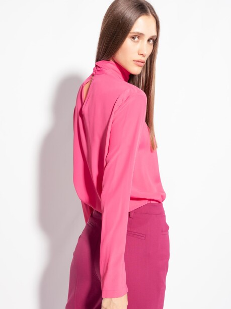 Silk blend crêpe de Chine blouse - 5