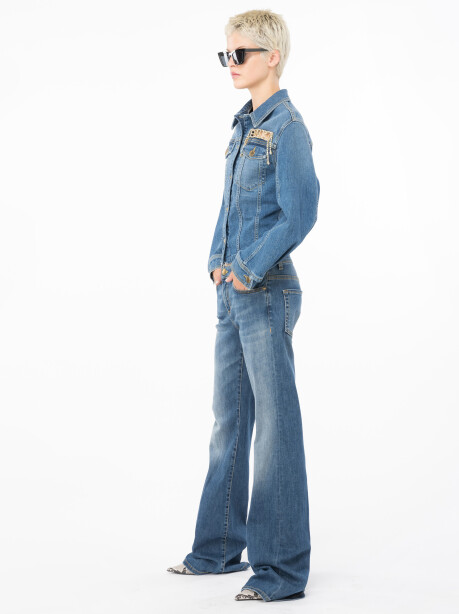 Jeans stretch modello flare vintage - 5