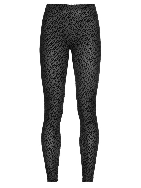 Leggings stampato monogram con logo flock - 1