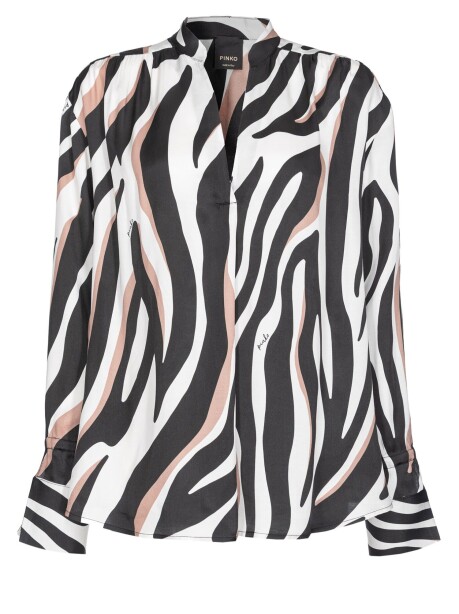Abstract animal print effect blouse - 1