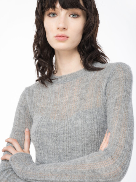 Maglia aderente in misto alpaca - 3