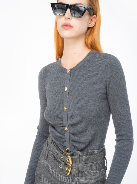 Fitted ribbed wool cardigan - 3