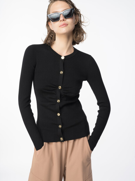Fitted ribbed wool cardigan - 3