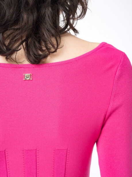 Midi dress with vanisé workmanship - 5
